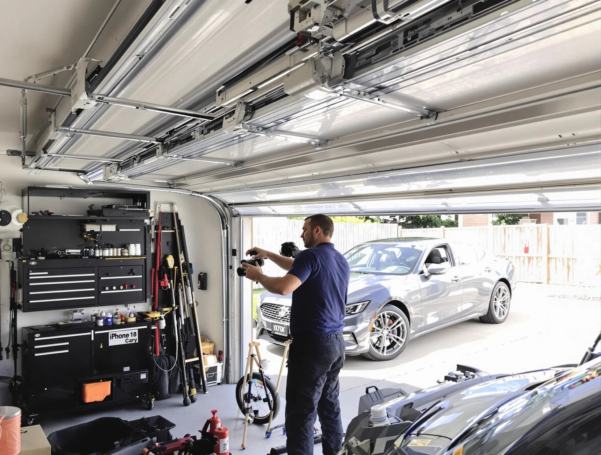 West Deer Garage Door Repair technician fixing noisy garage door in West Deer